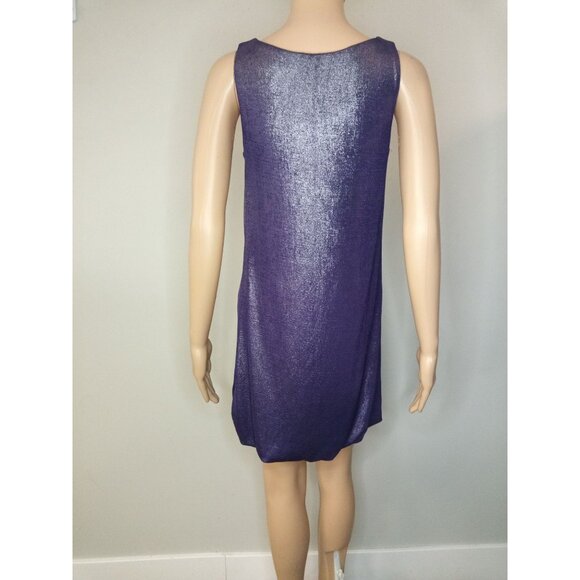 Xhilaration Junior's Purple Silver Bubble Skirt Mini Dress Size Small - Picture 3 of 6